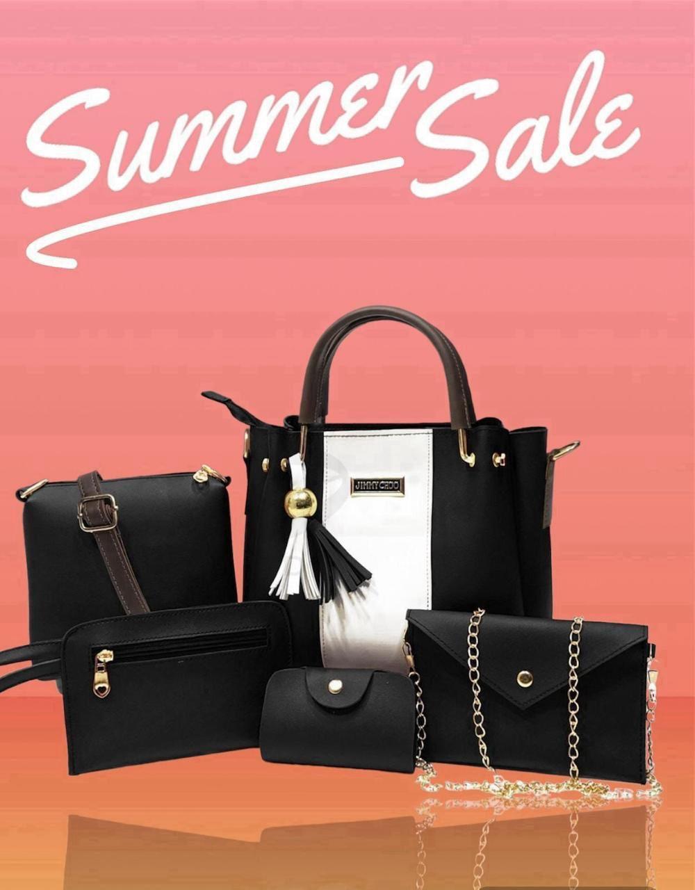 5-Piece Premium Women's Handbag Set – Stylish Tote Bag, Crossbody Bag, Clutch, Wallet & Coin Purse